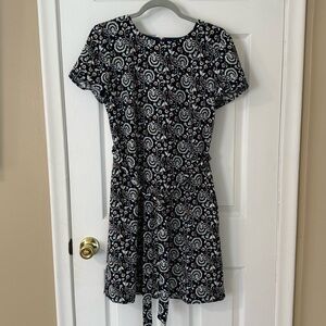 J. Crew Factory Paisley Belted Dress